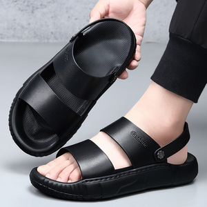 Sandalias de PU para Hombre GraStoIn, Punta Abierta, Suela Antideslizante de EVA, Calzado Casual de Verano - Product Image 1