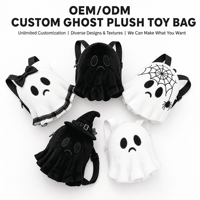 Nouveau Sac à Dos en Peluche Gothique Personnalisé, Sac à Dos en Peluche Fantôme, Sac à Jouets en Peluche, Sac à Dos Doux pour Enfants et Adultes, Cadeau Promotionnel OEM ODM