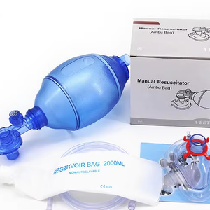 Resuscitatore Manuale <span class=keywords><strong>BVM</strong></span> in PVC Monouso per Adulti, Pediatrico, Neonatale, per Ventilazione Artificiale d'Emergenza - Product Image 1