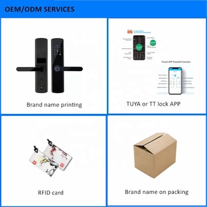 Bàn Phím Khóa Cửa Thông Minh Vân Tay WIFI TUYA Thông Minh Tốt Nhất 2022 Ulock Cho Cửa Gỗ - Product Image 6