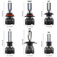Bombillas LED R8 para Faros Delanteros de Coche H1 H3 H7 H11 H8 H9 H1 9005 9006 H4 9012 8000LM, Lámpara Delantera Automotriz 6500K, Luces para Faros K2 K5