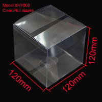 Boîte d'emballage transparente de qualité alimentaire, forme carrée 120x120x120mm, pour bonbons, biscuits, pâtisseries et cadeaux de gâteaux
