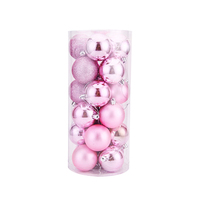 Boules et décorations de Noël en plastique en gros, logo personnalisé, boule de Noël, décoration de fête, mariage, ensembles de décorations de Noël, boule de Noël pour l'année nouvelle