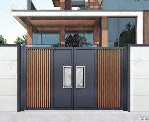 Sang trọng hiện đại tự động hàng rào Bảng điều chỉnh cổng với đôi an ninh chính cho vườn biệt thự căn hộ đường lái xe-Nhôm xây dựng - Product Image 1