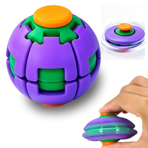Balle anti-stress cinétique rotative à pression, jouet sensoriel transformable, Fidget Spinner de bureau Merrycoo - Product Image 1