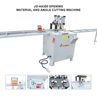 Máquina de Corte de Ángulos de Aluminio JUNDE, Equipo de Corte Integrado de 90 y 45 Grados para Marcos de Puertas y Ventanas y Perfiles de Aluminio