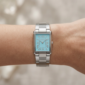 BESSEKON Custom Quartz <b>Watch</b> Rectangle Stainless Steel <b>Case</b> Leather Band Analog Roman Numeral Dial Unisex Fashion <b>Watch</b> - Product Image 4