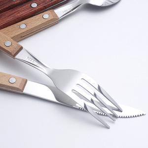 <strong>New</strong> <strong>Design</strong> Product Reusable Bulk <strong>Cutlery</strong> 304 Stainless Steel Tableware <strong>Cutlery</strong> Set with Wood Handle