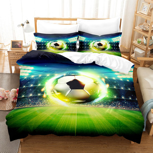 3D <strong>Football</strong> Printed Duvet Cover Set Made of 100% Polyester Fiber 400TC for Boys who love Sleeping Pillowcases - Product Image 6