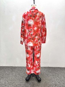 African Women's Long-Sleeve Gradient Print Shirt & Wide-Leg <b>Pants</b> Casual 2-Piece Set Fashion - Product Image 6