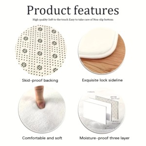 Creativo N. Tappeto da Biliardo 8 Palle, Nero e Bianco a Contrasto, Circolare, Morbido, Antiscivolo, per Soggiorno, Arredamento Casa - Product Image 5