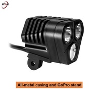 Lampe de vélo OEM 3600lm 20w à faisceau haut et bas, batterie externe, connexion par cordon d'alimentation, interrupteur externe, étanche IP66, en aluminium