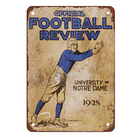 Vente chaude Football Affiche Décoration Murale Bar En Métal Bière Irlandaise Marque En Métal Mur Signe Vintage Tin Sign