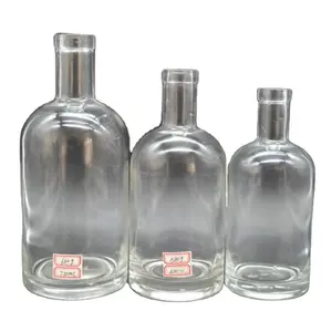 750ml flint screen printed spirits wine glass bottles