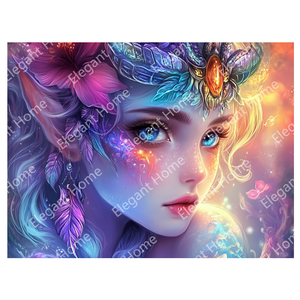 Forets carrés complets en résine haut de gamme 90 couleurs comprenant AB Dust Glittery Soft Short Lint Elf Princess 5D Diy Diamond Paintings Kits - Product Image 1