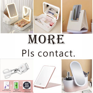 En stock Caja de maquillaje de viaje con espejo iluminado Maquillaje con divisores ajustables Estuche de maquillaje con espejo iluminado - Product Image 5