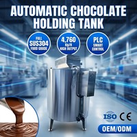 Precisión ±0.1 ° Tanque de Almacenamiento de Chocolate Automático con Control de Temperatura, Acero Inoxidable SUS304, Grado Alimenticio, con Certificación CE