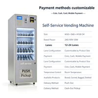 Distributeur automatique intelligent 12 voies avec SDK, gestion cloud, intégration TPV, haute rentabilité, pour snacks combinés, 12-24 tunnels, vente au détail