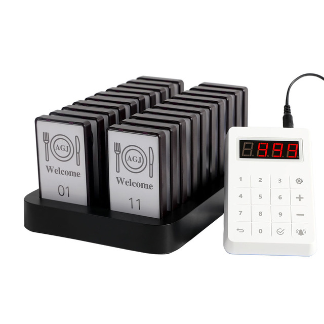 Wireless Customer Guest 20 Beeper Buzzer System Restaurant Pager for Restaurant Nursing Home Cafe Hospital