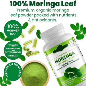 Cápsulas <span class=keywords><strong>de</strong></span> Polvo <span class=keywords><strong>de</strong></span> Hoja <span class=keywords><strong>de</strong></span> Moringa Orgánica para Adultos con 92 Nutrientes que Apoyan la Energía y los Beneficios Antioxidantes - Product Image 4