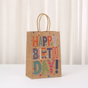 Sacs en papier kraft marron en gros pour bonbons et cadeaux d'anniversaire pour enfants - Product Image 3