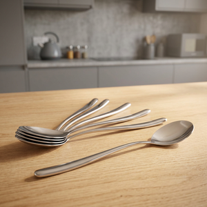 Cuchara de Acero Inoxidable, Cubertería Moderna para Comedor, Cocina, Hotel, Restaurante y Colección de Regalos - Product Image 3