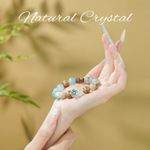 Bracelet unisexe en pierres naturelles et cristaux, style bohème, Amazonite, Opale Jaune, Dragon Vert, Vintage, pour tous les jours, Bracelets fins perlés - Product Image 3