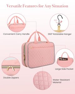 Popular Women's Cosmetic <b>Travel</b> <b>Case</b> Hanging Toiletry Bag with Large Capacity and Versatile Features for Cosmetics - Product Image 4
