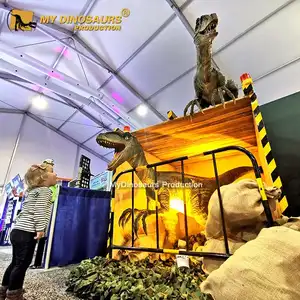 R Safari Park Velociraptor Animatronic Dinosaurus Interactief