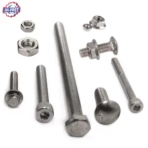 Extra long large big head carriage bolt fastener SS 304 316 stainless steel SS316 din603 din 603 coach carriage bolts and nut