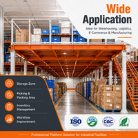 Plateforme de mezzanine en acier Q235 sur mesure pour entrepôt, rayonnage de stockage robuste, protégé contre la corrosion, certifié ISO9001, gain de place pour