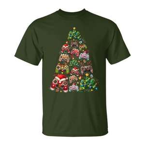 Camiseta de Navidad con diseño de controlador de videojuegos y Papá Noel - Product Image 1