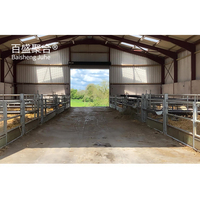 Abri préfabriqué en acier bon marché pour élevage de chèvres, volailles, bovins, moutons, chevaux