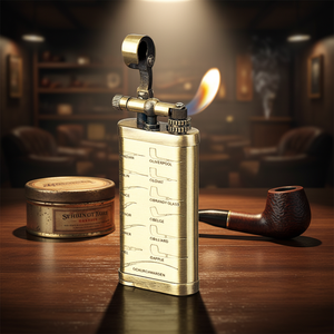 Briquet portable à flamme douce rechargeable au gaz <span class=keywords><strong>butane</strong></span> en alliage de zinc bronze classique JIFENG JF-003 - Product Image 1