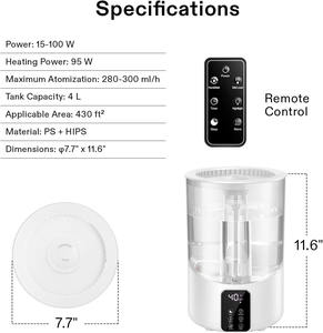 Electric 3L Ultrasonic Outdoor Water <b>Humidifier</b> Home Mute Bedroom Large Capacity Pregnant Women Baby Air Purification 1 Year - Product Image 3