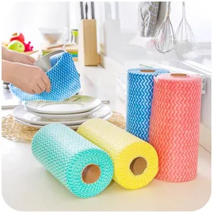Disposable kitchen cleaning cloth non-woven rag wipe scouring pad rag bathroom cleaning cloth