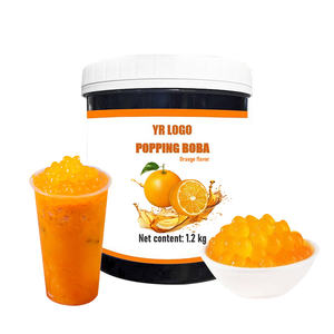 Gelatina de Hierba de Burbujas Naranja para Topping de Té de Burbujas Premium con Azúcar, Tarro de 1.2kg, Toppings para Bebidas al por Mayor - Product Image 4