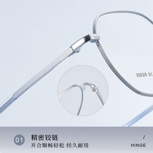 Montures de lunettes rondes en alliage Danyang 35029, monture hexagonale complète, charnière de précision durable, unisexe, verres en résine - Product Image 1