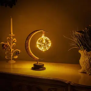 마법의 달 램프 매달려 마법의 달 LED 하프 문 램프 어린이 밤 빛 홈 침실 축제 로맨틱 장식