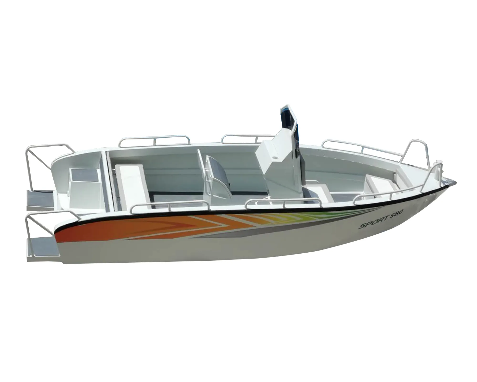 Vendita cinese di lusso 20ft 6m 7m piccolo Yacht di alta qualità V saldato lago mare barca di velocità con motore