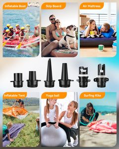 Pompe à air SUP 22 psi avec batterie lithium intégrée, pompe électrique gonflable pour kayak, camping, tente - Product Image 4