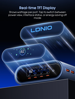 Chargeur GaN LDNIO Q17 100W à prix de gros, 4 ports USB, 4 ports Type-C, adaptateur secteur de bureau, large plage de tension, prises US, UK, EU, chargeur multi-appareils