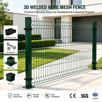 Panneau de clôture en treillis 3D courbé, très demandé en Asie du Sud-Est, avec accessoires complets, clôture 3D en V pour les propriétés résidentielles, les écoles, les usines et les cours.