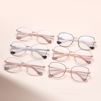 Gafas Metálicas Anti-Luz Azul para Mujer, Modelo 2026 Personalizable, con Diseño de Patillas con Alambre Insertado, Elegantes y Versátiles