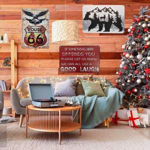 <span class=keywords><strong>Plaque</strong></span> en aluminium rétro vintage créative <span class=keywords><strong>pour</strong></span> bars, résidences, chambres - Impression UV couleur personnalisée, taille personnalisable - Product Image 4