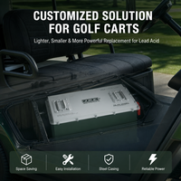 JREPower 36V 100Ah 3840Wh LiFePO4 12S1P Paket Baterai Siklus Dalam Kecepatan Rendah untuk Kendaraan Wisata & Golf Cart 6000 Siklus