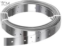 Bande de fer perforée de 29 mm x 0,8 mm pour support de tuyaux, chemin de câbles et connexion de charpente en bois