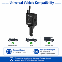 Chargeur de voiture rétractable 4-en-1 120W PD, charge rapide, ports Type-C/USB, affichage numérique, matériau ignifuge, protection contre les courts-circuits