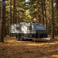 CAMPTRL Remorque de camping de luxe tout-terrain en aluminium de 23 pieds, pliable indépendamment, conforme aux normes australiennes