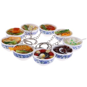 Nouveau Porte-clés Créatif en Plastique 3D, Modèle Bol <span class=keywords><strong>de</strong></span> Riz, Jouet Mignon, Porte-clés Alimentaire pour Enfants - Product Image 2